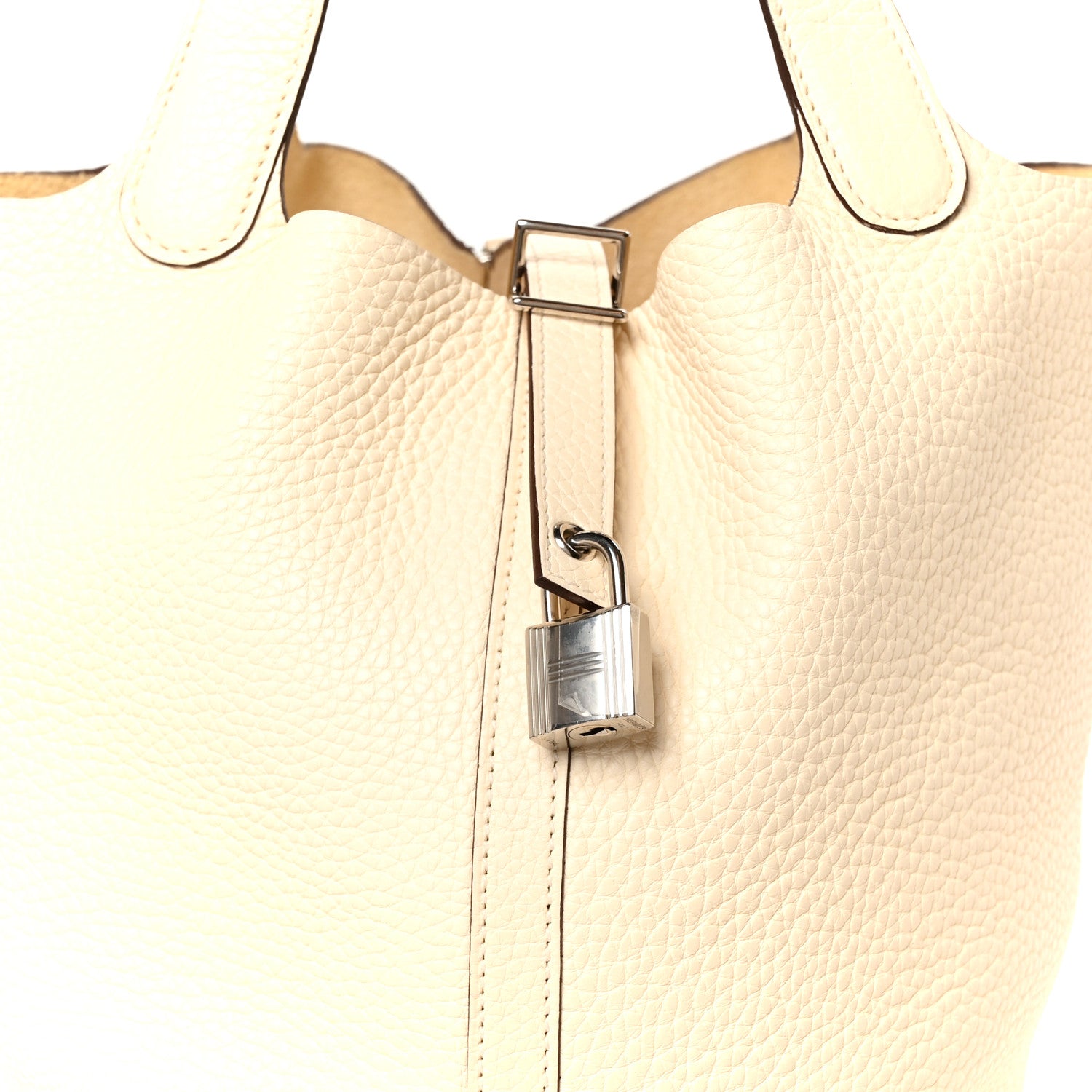 Hermes Taurillon Clemence Picotin Lock 22 MM Nata 8 of 10