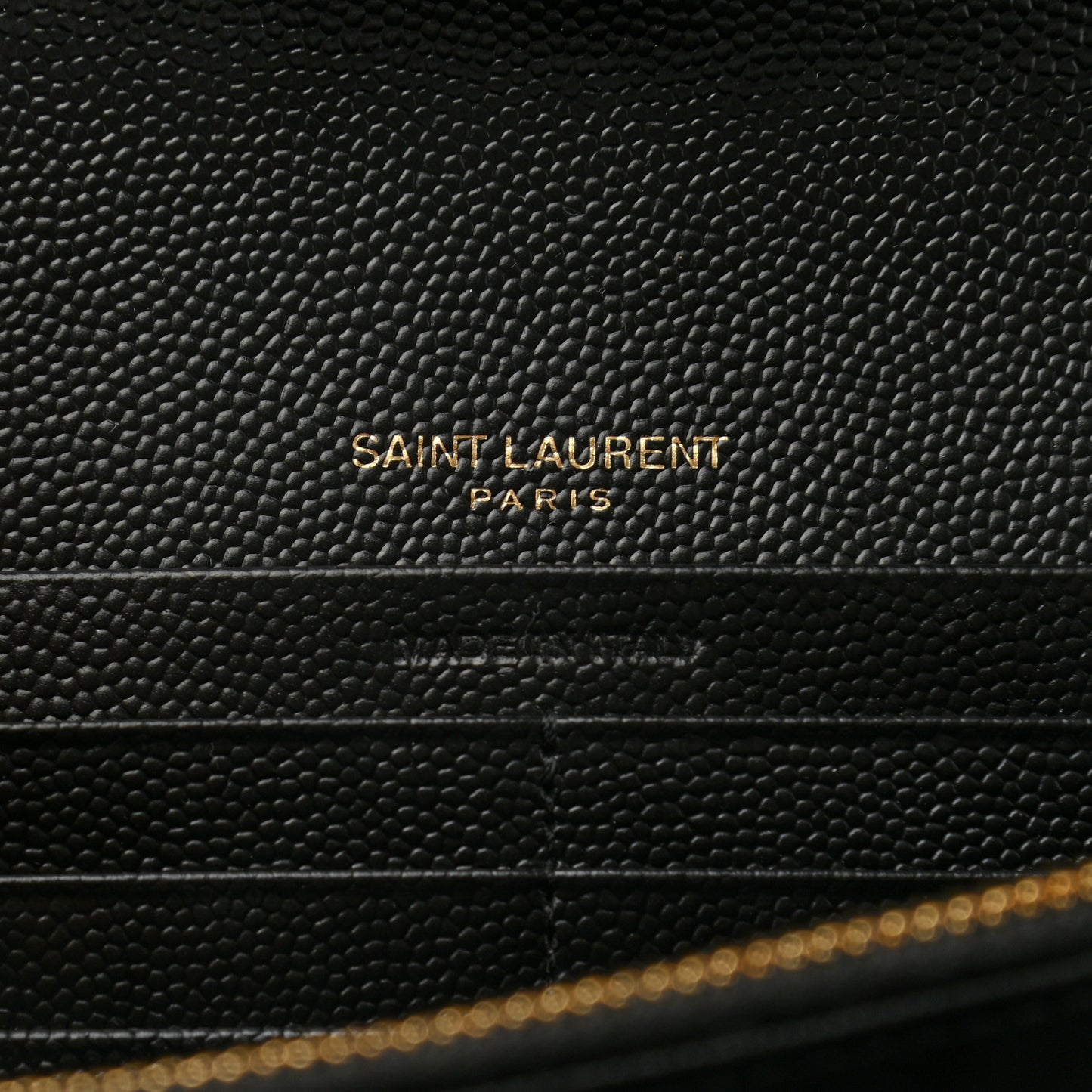 Grain De Poudre Matelasse Chevron Monogram Flap Wallet Black