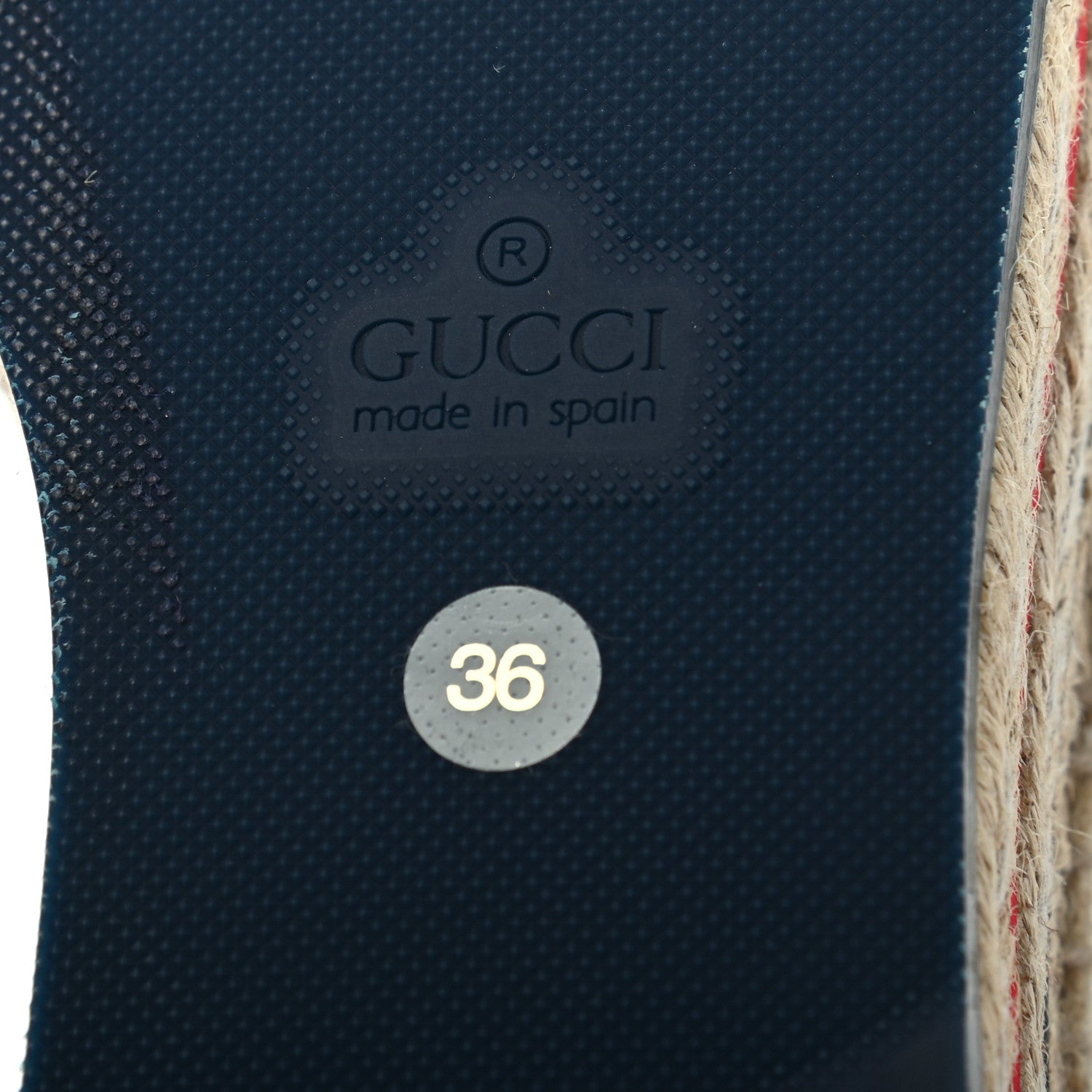 Gucci Canvas Logo Lace-Up Platform Espadrilles 36 Greggio Grege 6 of 7