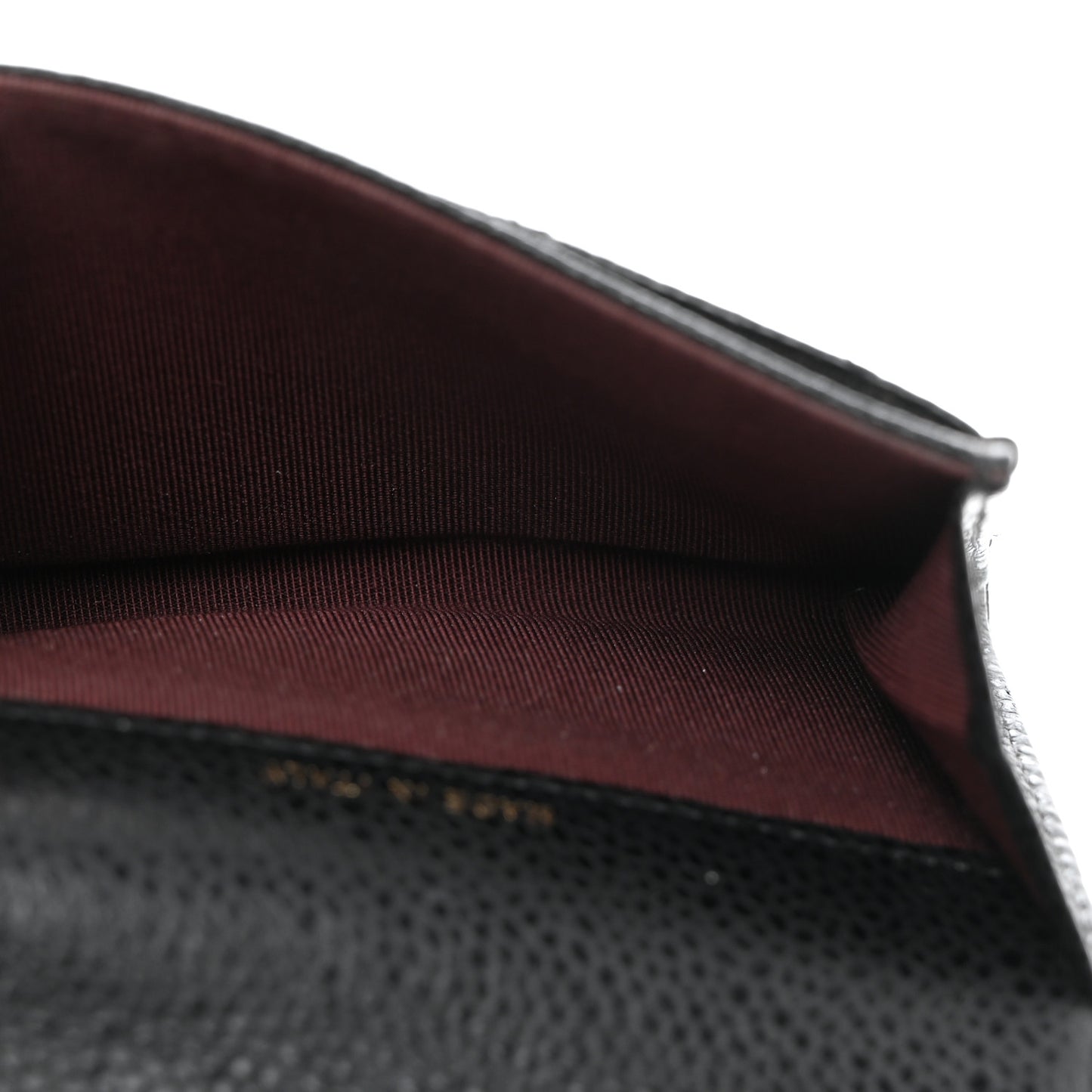 Caviar Quilted Flap Card Holder Black