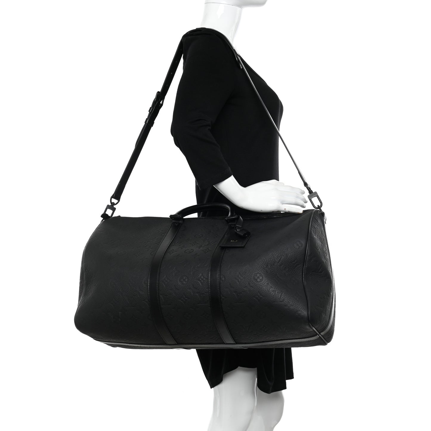 Taurillon Monogram Keepall Bandouliere 50 Black