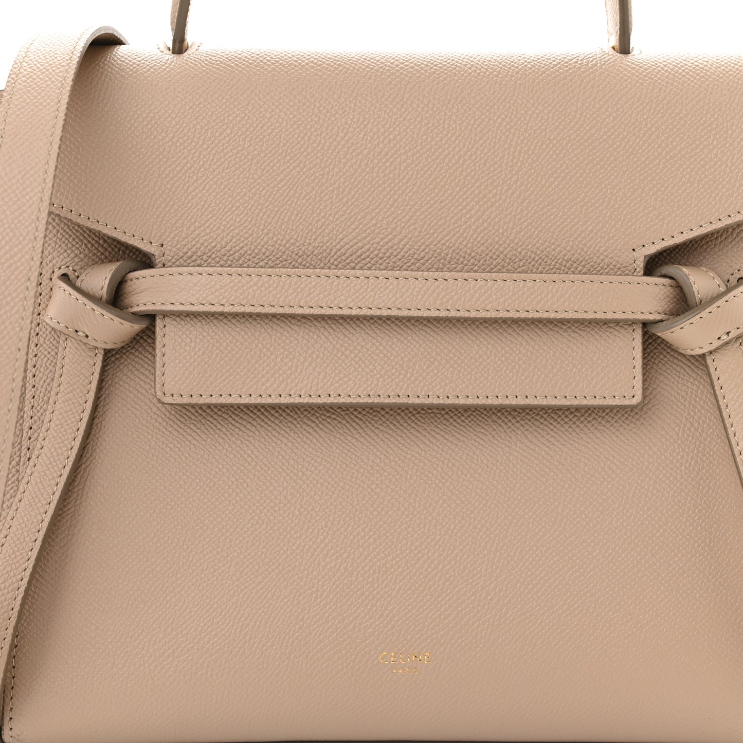 Grained Calfskin Micro Belt Bag Light Taupe