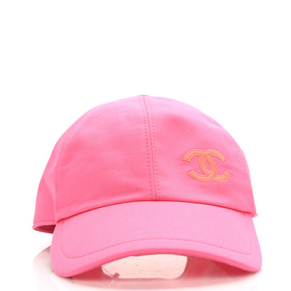 Chanel Cotton CC Cap Hat Fuchsia Orange 2 of 7