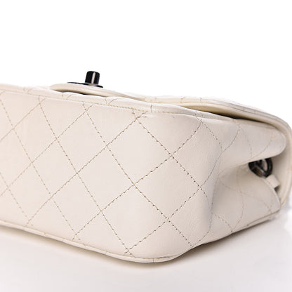 Chanel Crumpled Calfskin Quilted Mini Square Flap White 9 of 12
