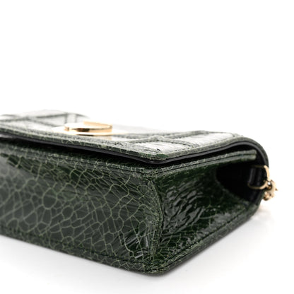 Christian Dior Ceramic Effect Deerskin Baby Diorama Flap Bag Green 9 of 9