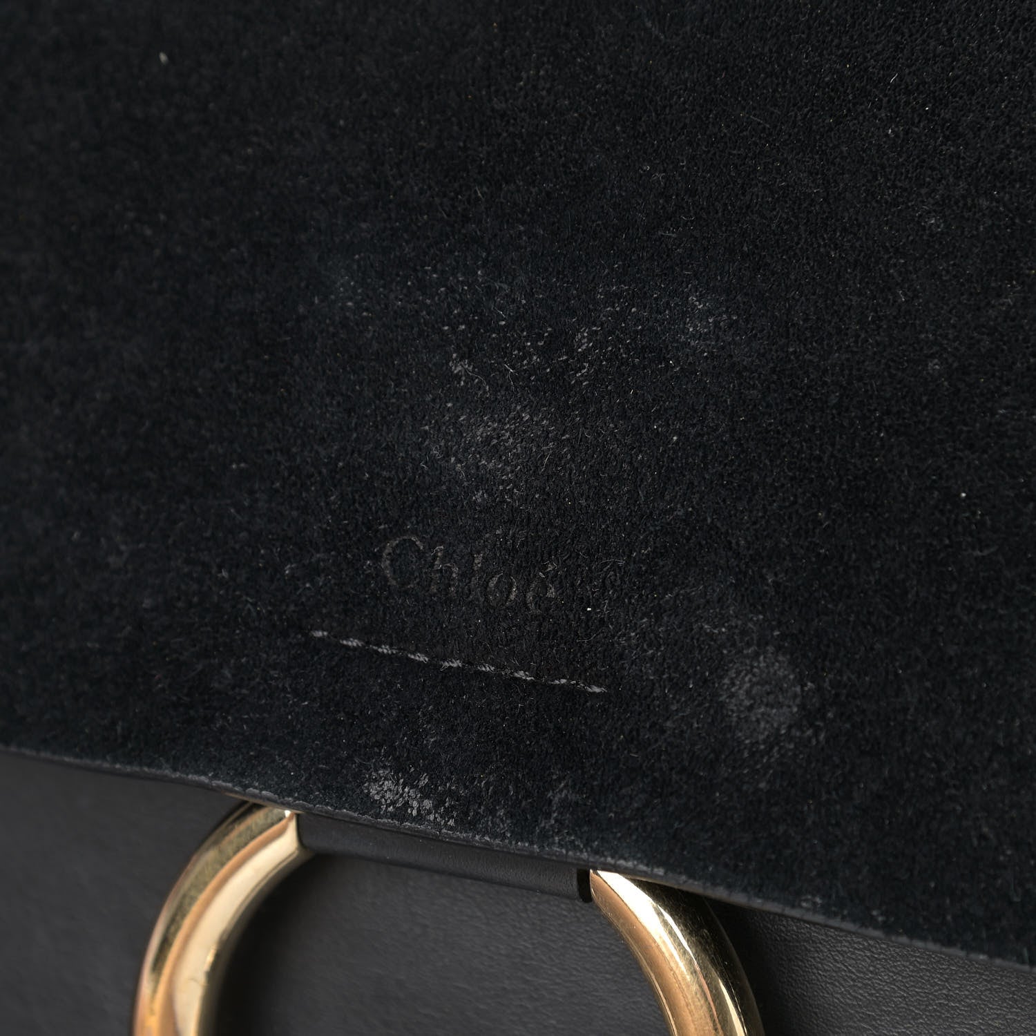 Chloe Suede Calfskin Medium Faye Shoulder Bag Black 17 of 21