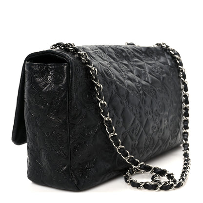 Chanel Calfskin Embossed Large Lucky Symbols Flap Black 3 of 11