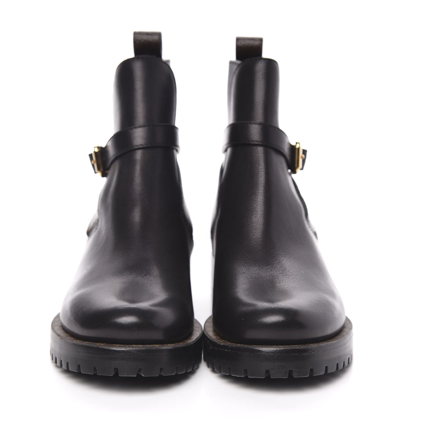 Calfskin Monogram Discovery Flat Ankle Boots 35 Black