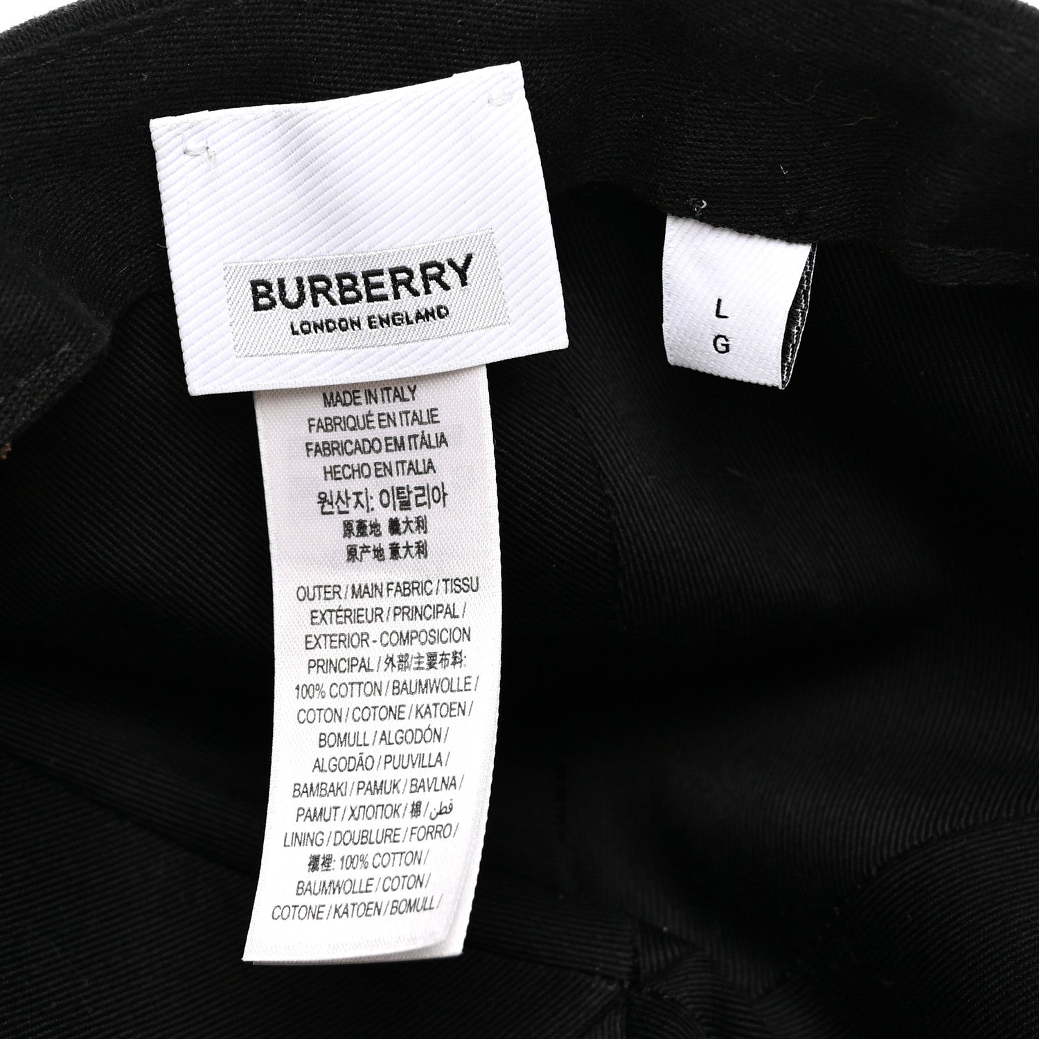 Burberry Cotton TB Baseball Cap L Black 8 of 11