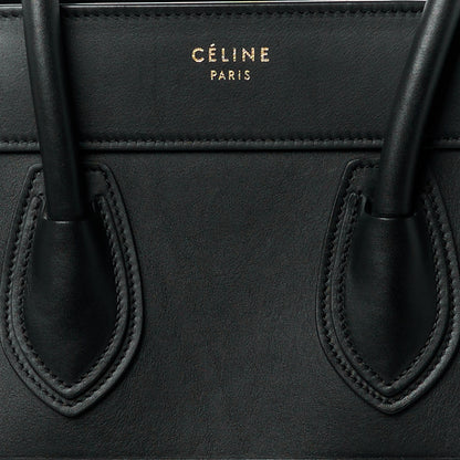 Celine Smooth Calfskin Mini Luggage Black 8 of 12