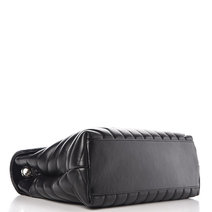 Saint Laurent Calfskin Y Quilted Monogram Medium Loulou Chain Satchel Black 4 of 14