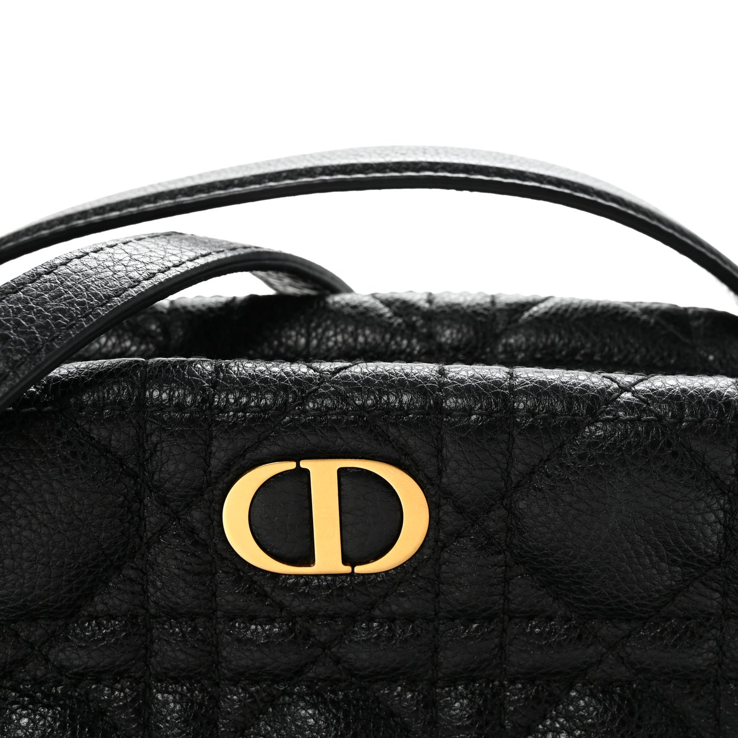 Supple Calfskin Cannage D-Cosy Pouch Black