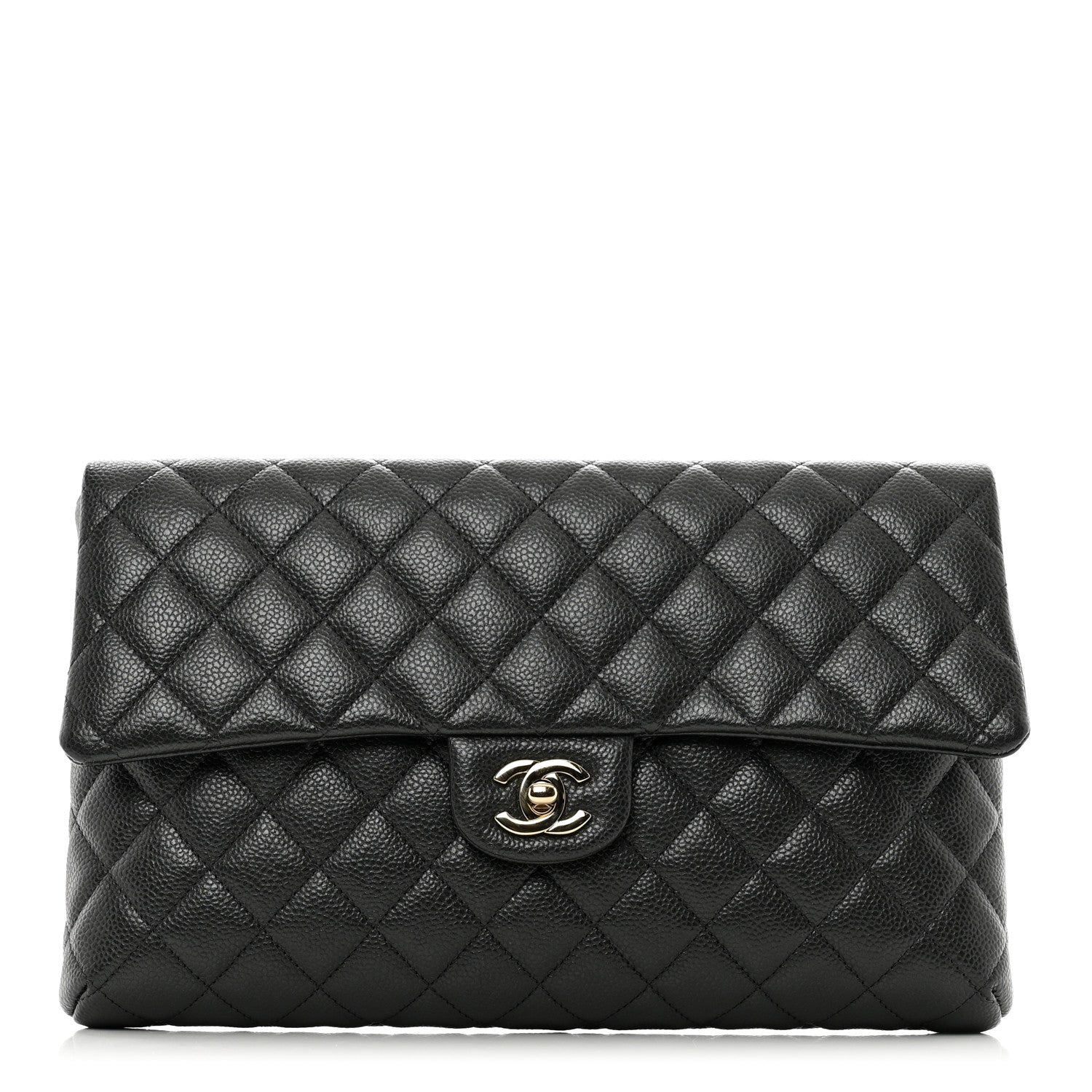 Chanel Caviar Quilted Flap Clutch Black 1 of 7