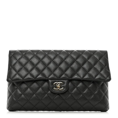Chanel Caviar Quilted Flap Clutch Black 1 of 7