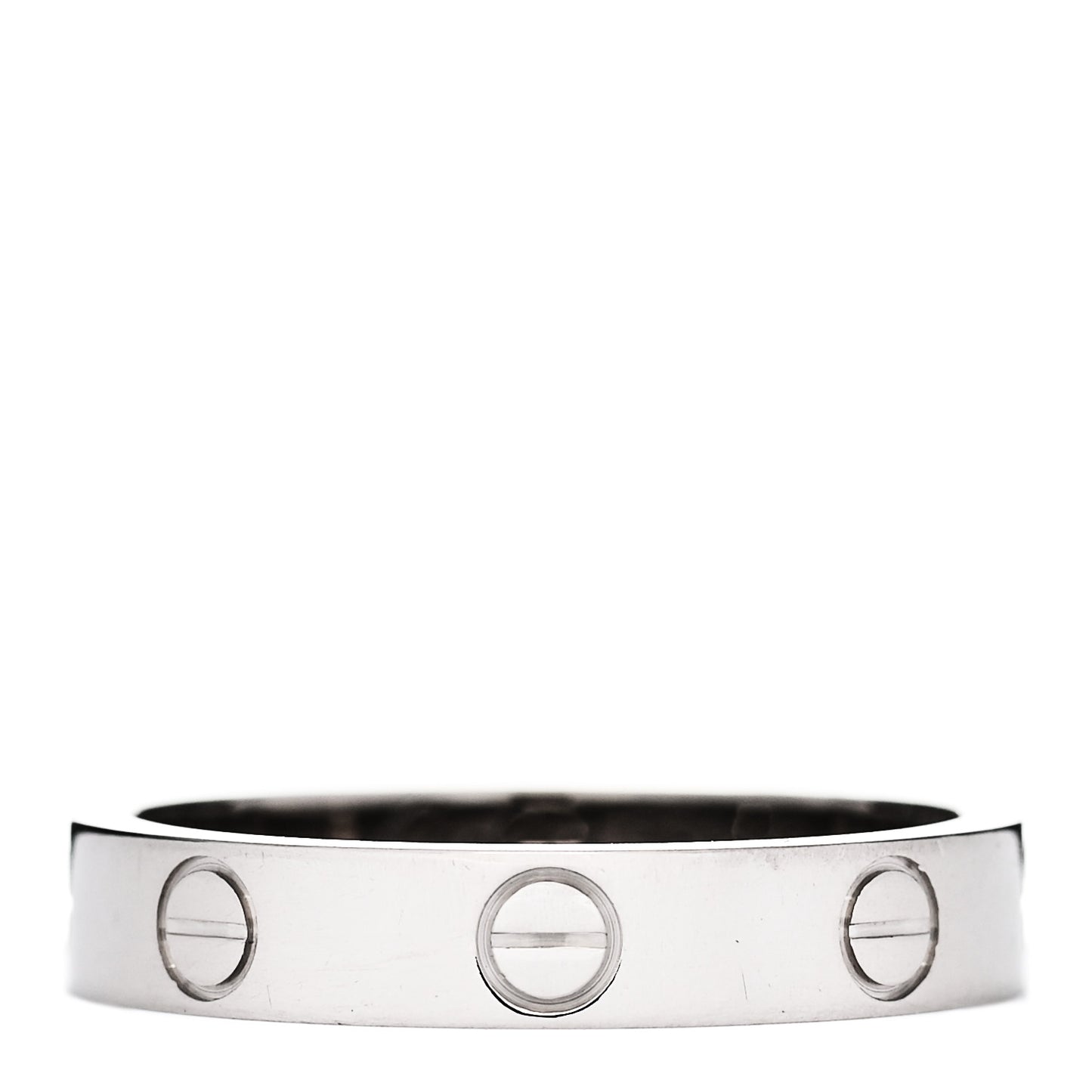 18K White Gold 3.5mm LOVE Wedding Band Ring 53 6.25