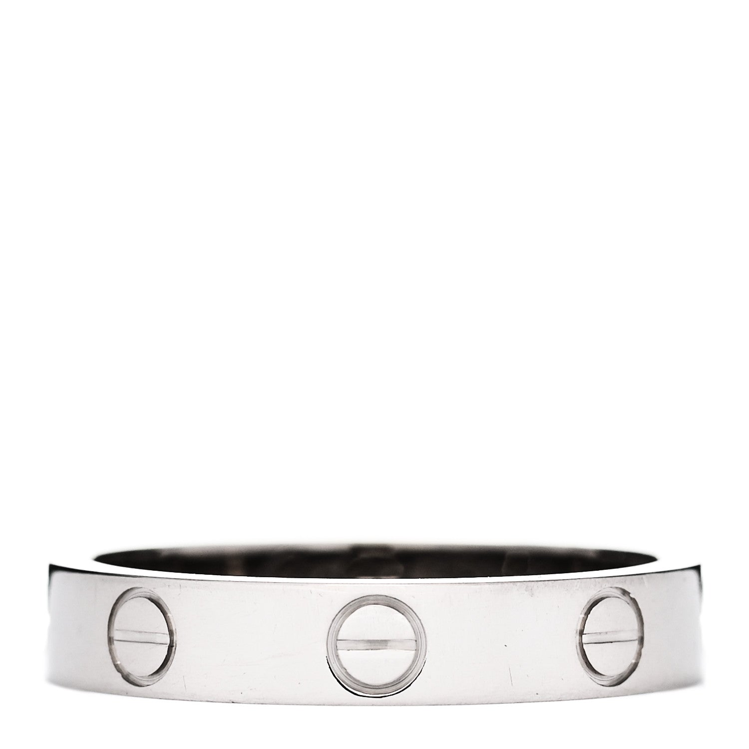 Cartier 18K White Gold 3.5mm LOVE Wedding Band Ring 53 6.25 1 of 4