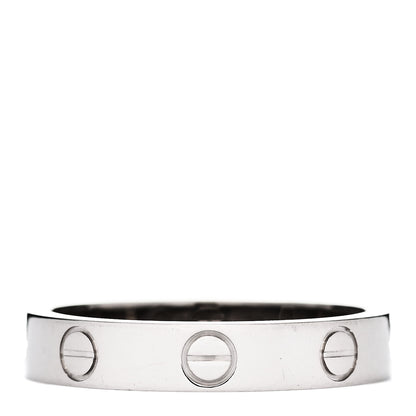 Cartier 18K White Gold 3.5mm LOVE Wedding Band Ring 53 6.25 1 of 4
