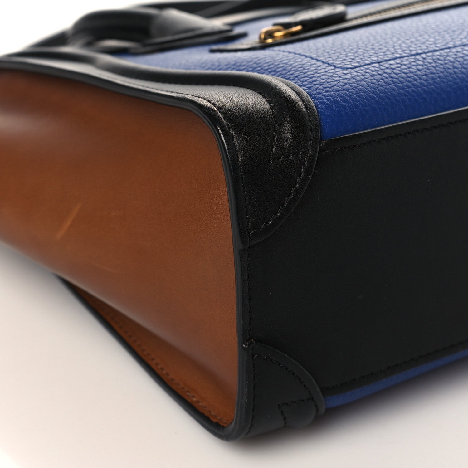 Celine Smooth Drummed Calfskin Nano Tri-Color Luggage Indigo 7 of 8