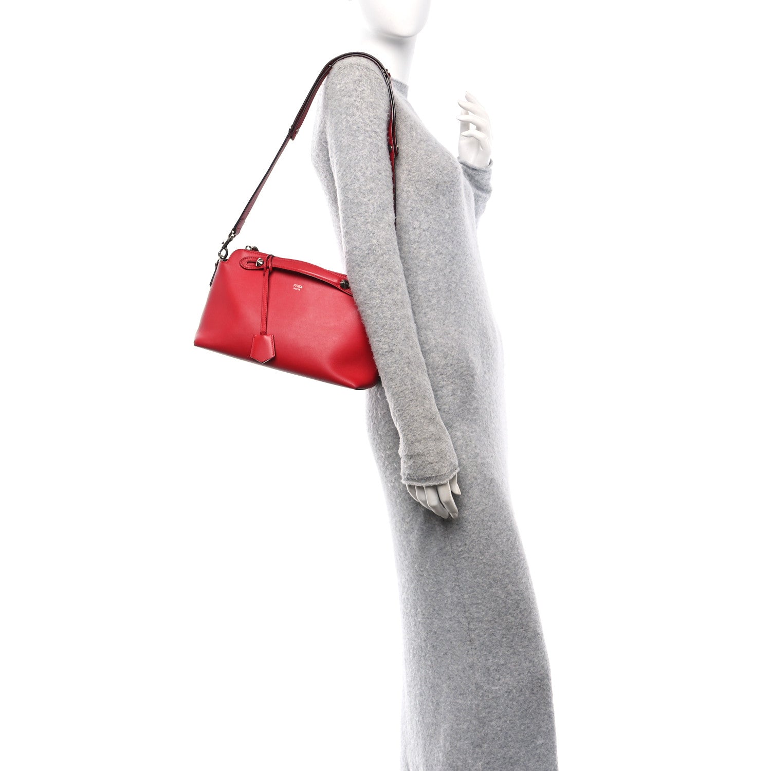 Fendi Vitello Dolce Medium By The Way Boston Bag Fiamma 2 of 9