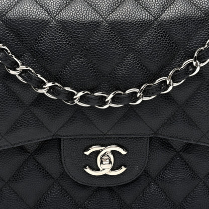 Chanel Caviar Quilted Jumbo Double Flap Black 8 of 10