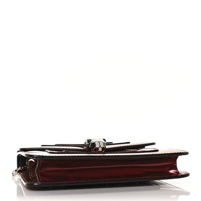 Bulgari Metallic Calfskin Small Serpenti Forever Snake Strap Crossbody Bag Dark Red 3 of 7