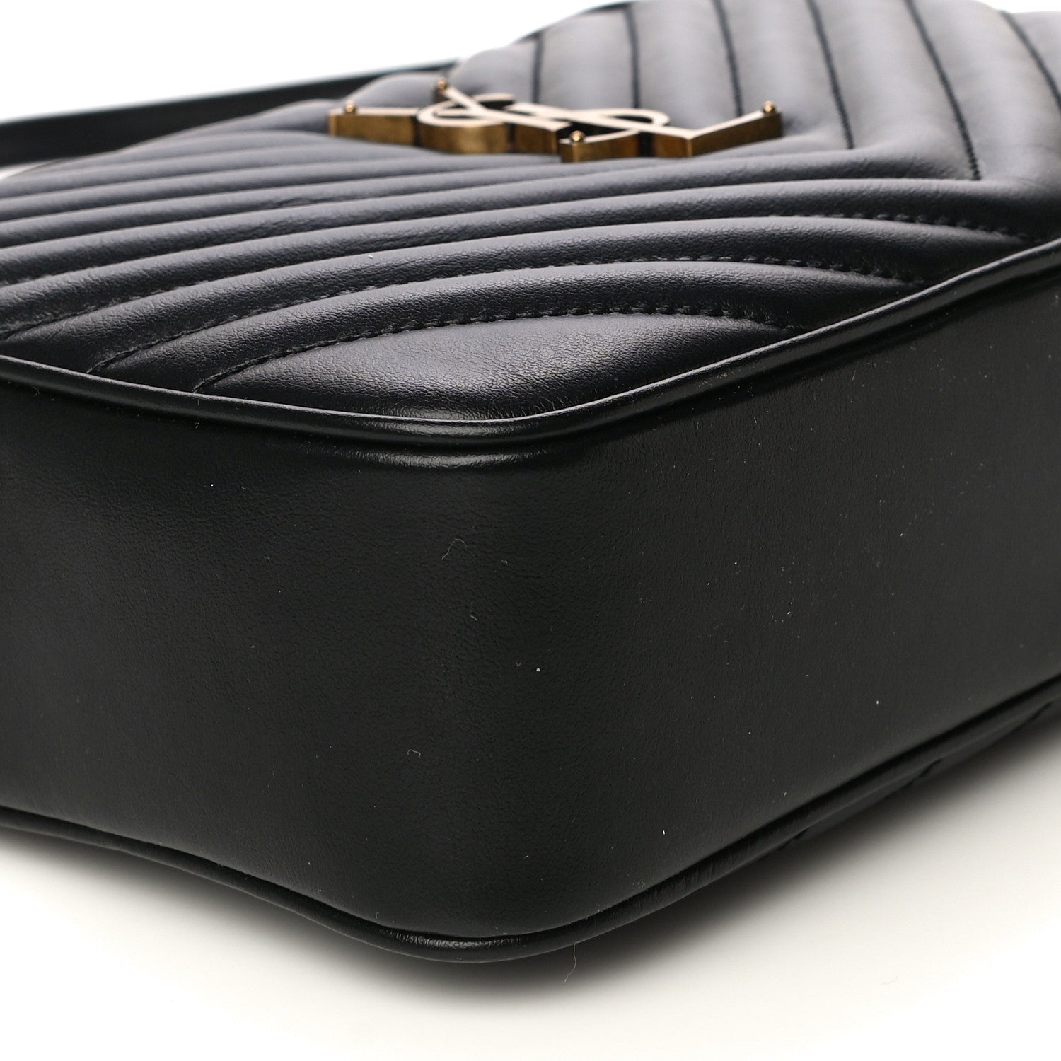 Saint Laurent Calfskin Matelasse Monogram Lou Camera Bag Black 8 of 10