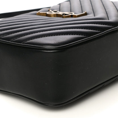 Saint Laurent Calfskin Matelasse Monogram Lou Camera Bag Black 8 of 10