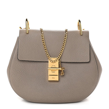 Chloe Grained Lambskin Drew Shoulder Bag Motty Grey 1 of 7