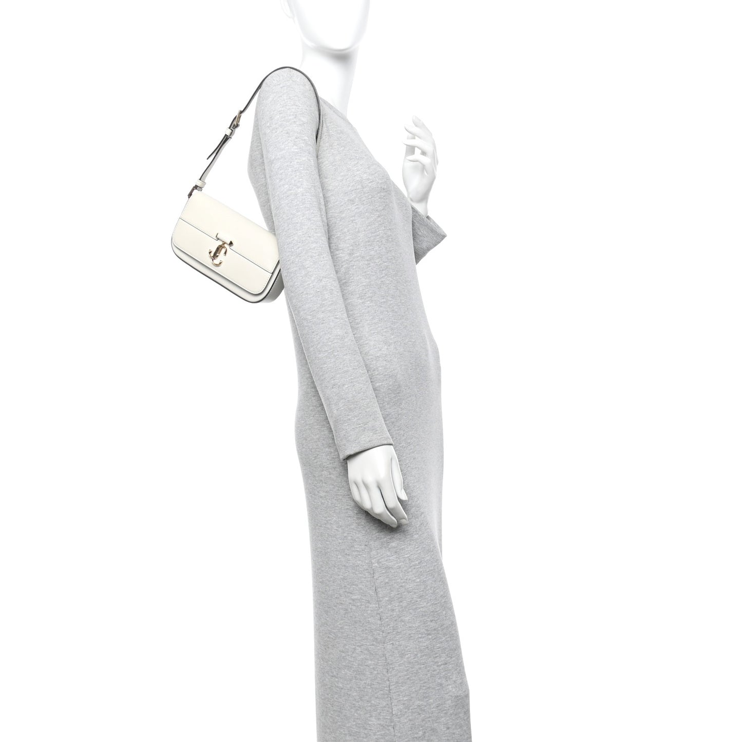Calfskin Mini Avenue Shoulder Bag White