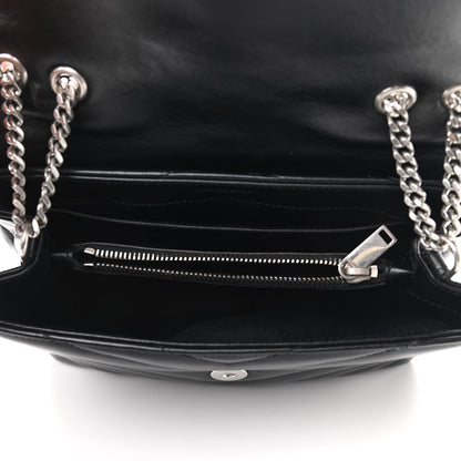 Saint Laurent Calfskin Y Quilted Monogram Small Loulou Chain Satchel Black 7 of 10