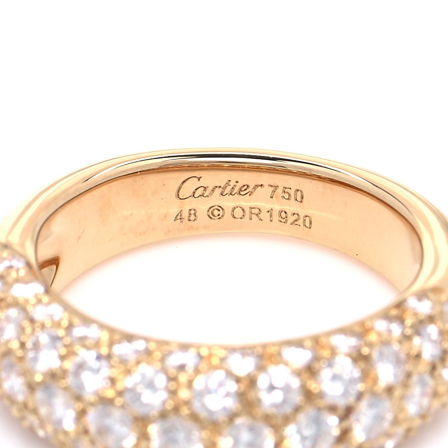 18K Yellow Gold Diamond Mimi Ring 48 4.5