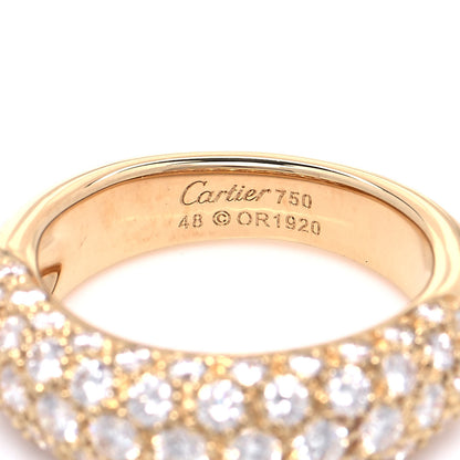 Cartier 18K Yellow Gold Diamond Mimi Ring 48 4.5 4 of 4