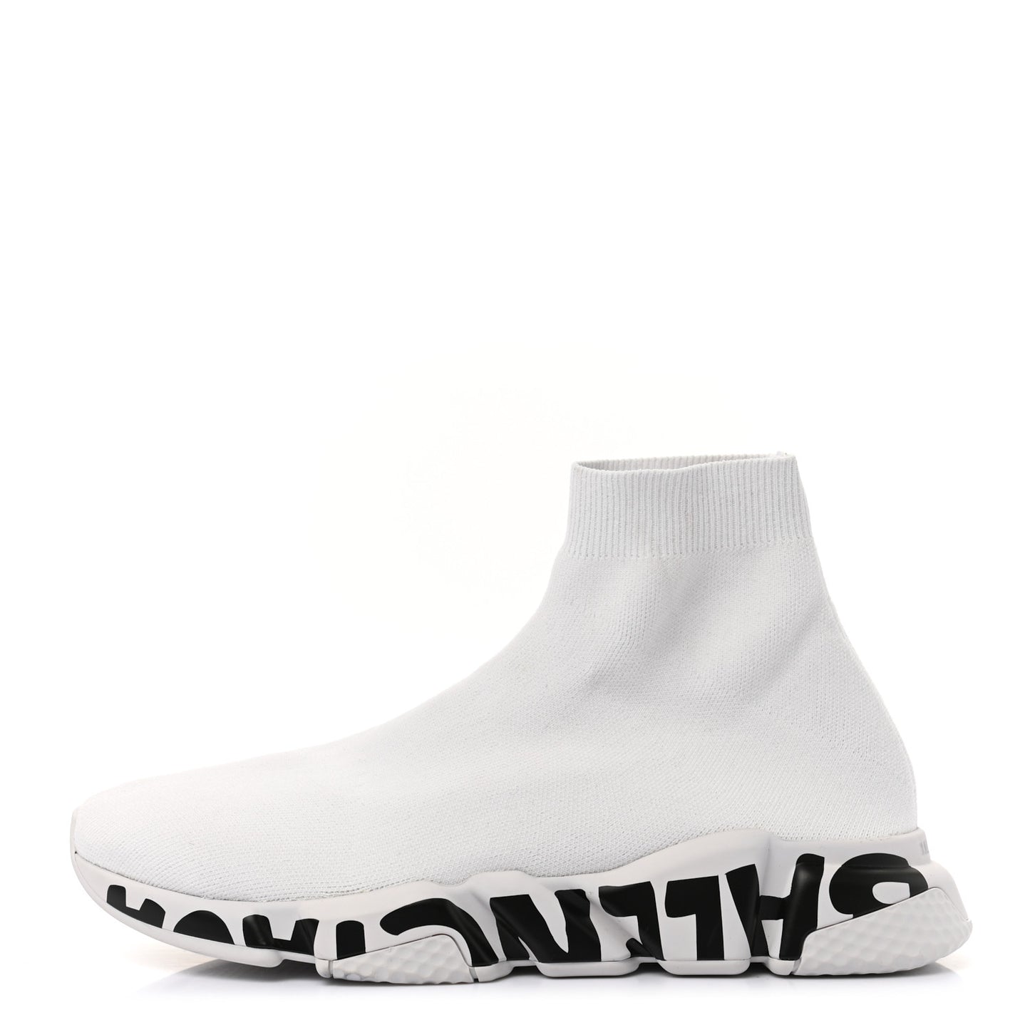 Neoprene Knit Mens Speed Graffiti Sneakers 42 White Black