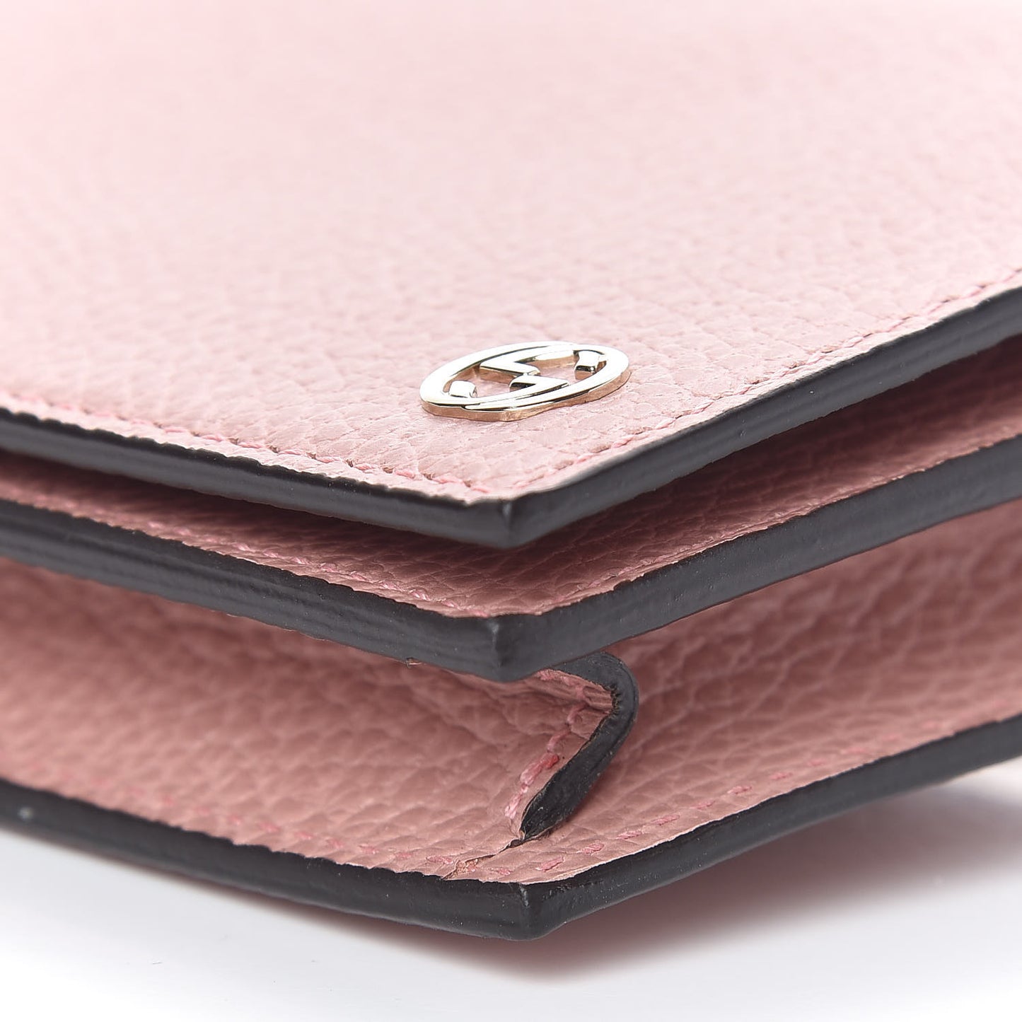 Dollar Calfskin Medium Betty Chain Wallet Soft Pink