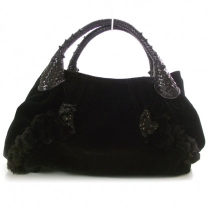 Fendi Velvet Rabbit Fur Wisteria Spy Black 1 of 11