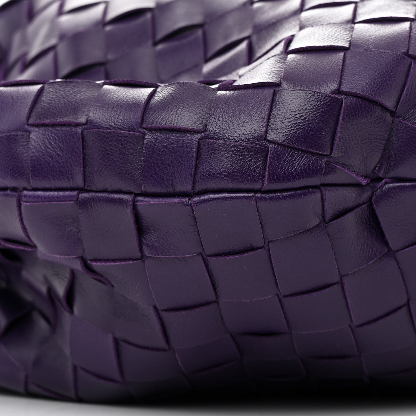 Nappa Intrecciato Teen Jodie Hobo Eggplant