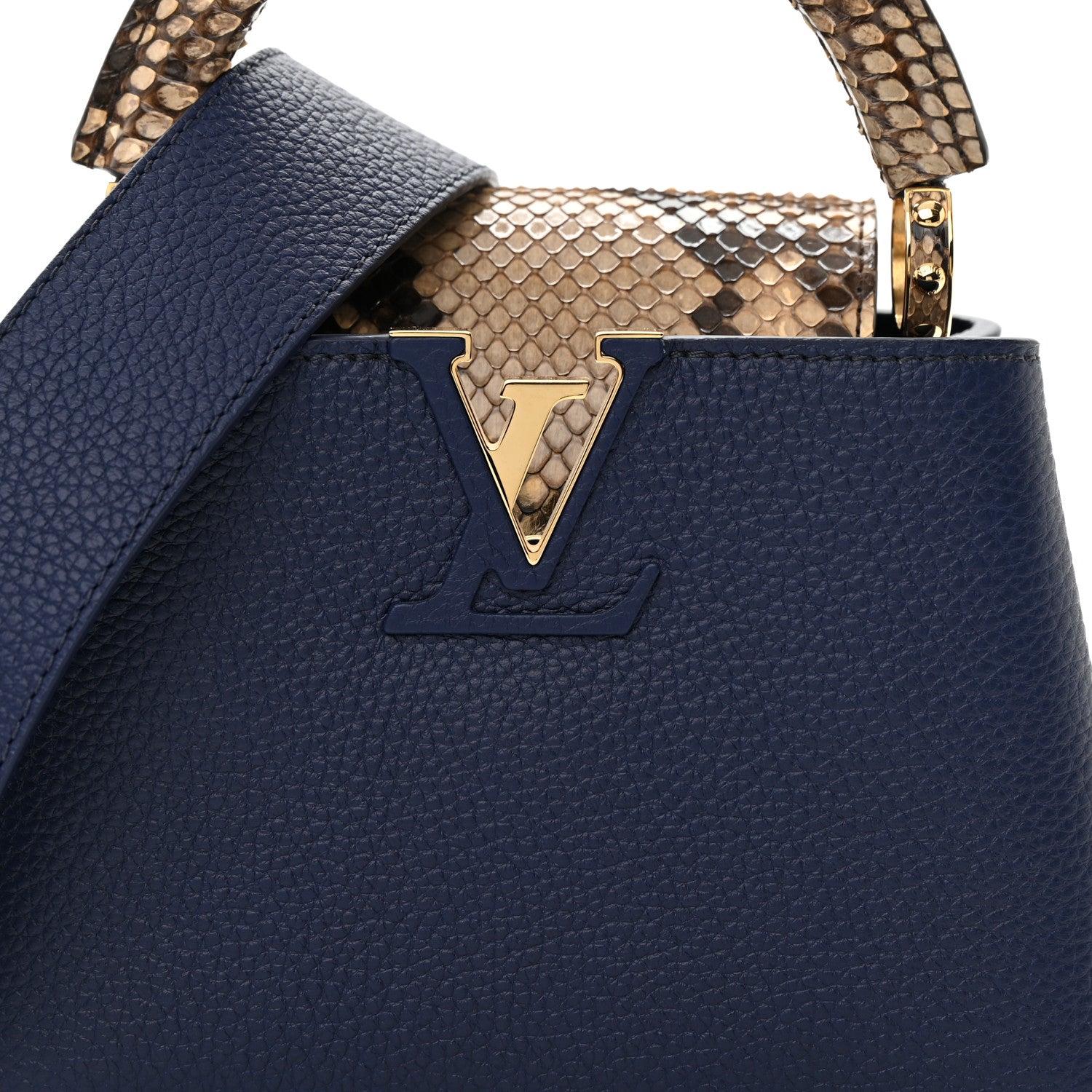 Louis Vuitton Taurillon Snakeskin Mini Capucines Indigo 7 of 12