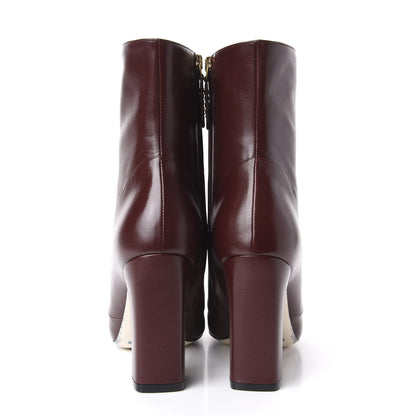 Gucci Malaga Kid GG Victoire 95mm Ankle Boots 38.5 Vintage Bordeaux 6 of 10