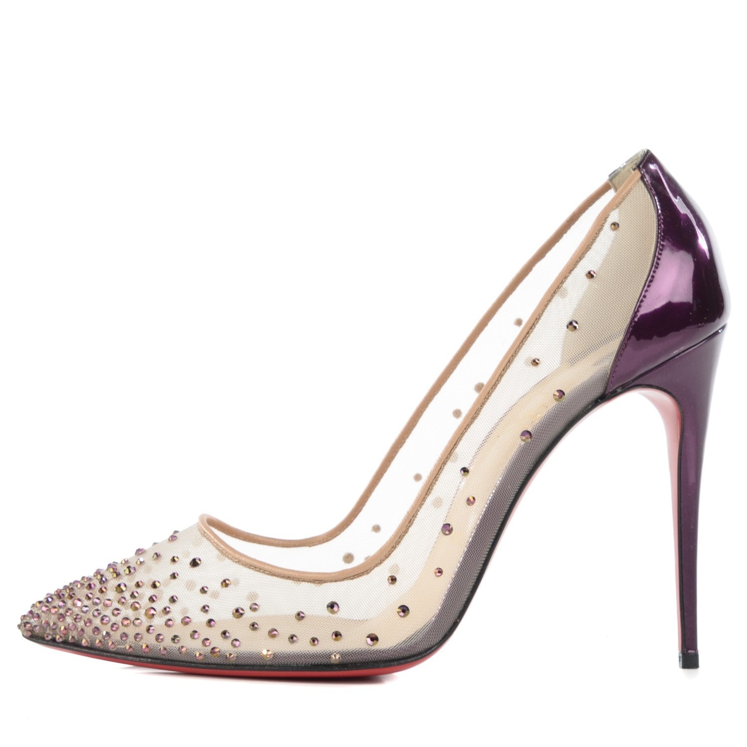 Christian Louboutin Strass Follies 100 Pumps 40.5 Cosmos 1 of 8