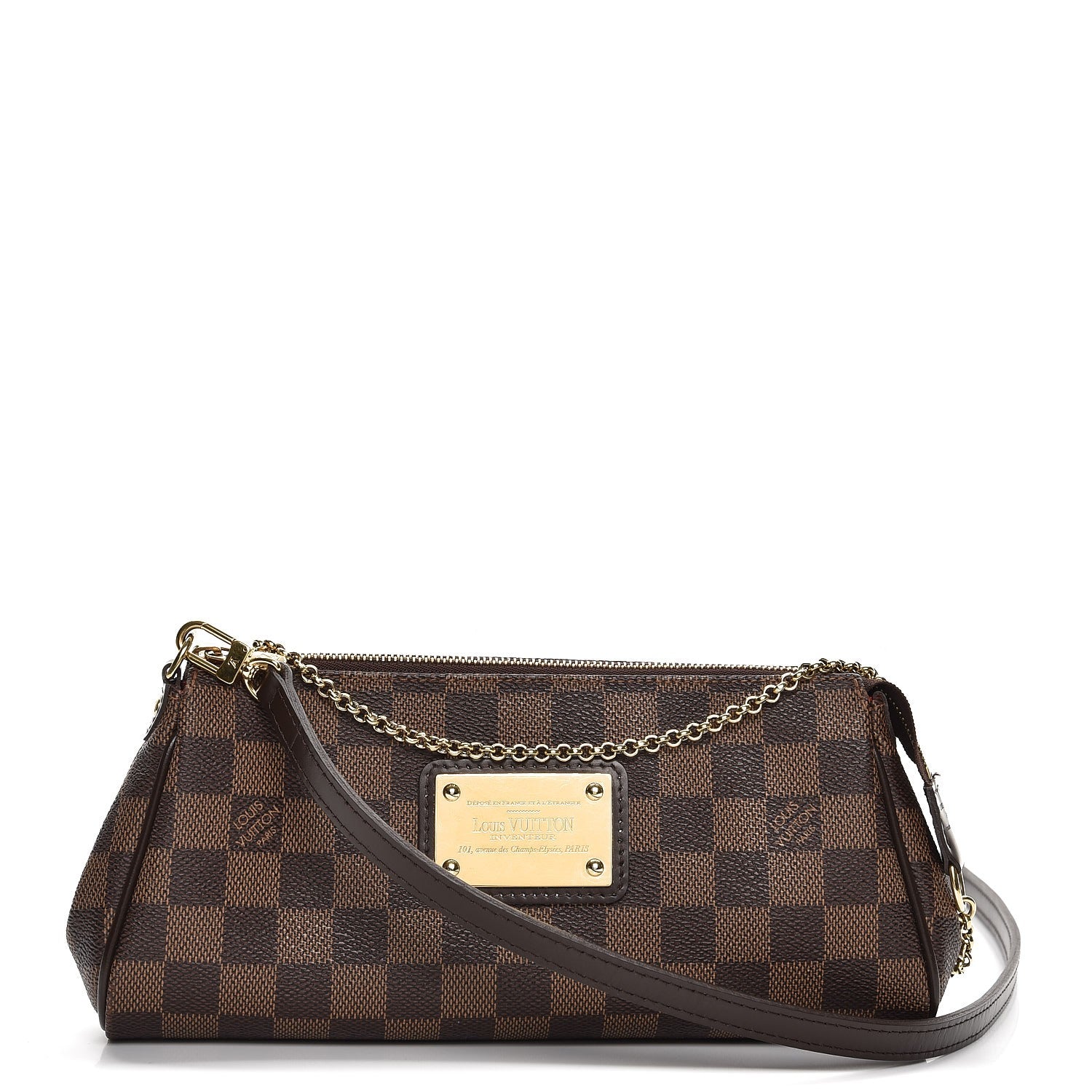 Louis Vuitton Damier Ebene Eva Clutch 1 of 7