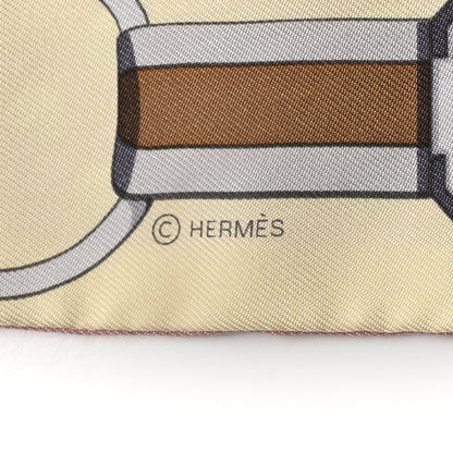 Hermes Silk Grand Tralala Twilly Rose Poudre Jaune 4 of 6