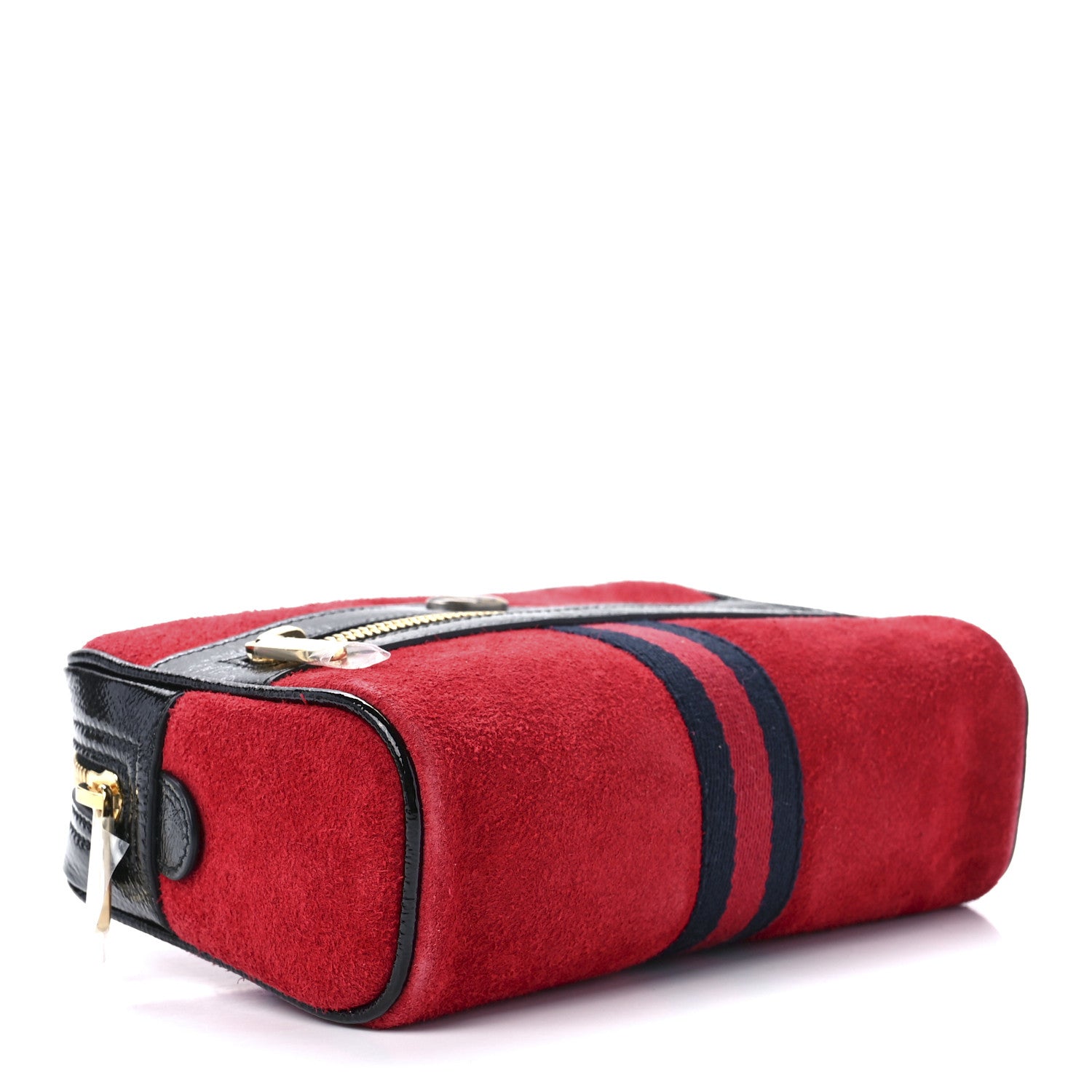 Gucci Suede Small Ophidia Belt Bag Hibiscus Red 4 of 11