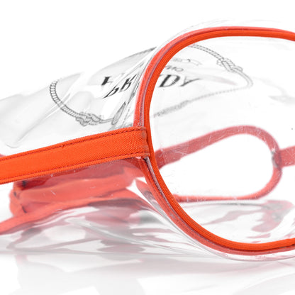 Prada Plexiglass Canapa Small Shopper Tote Arancio 6 of 9