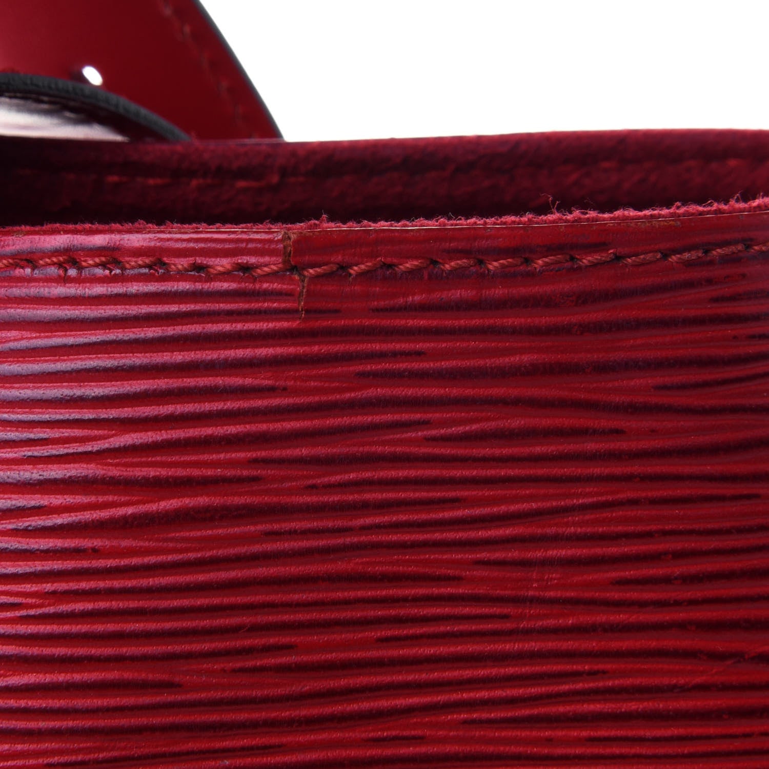 Louis Vuitton Epi Sac D'Epaule Castillan Red 5 of 6