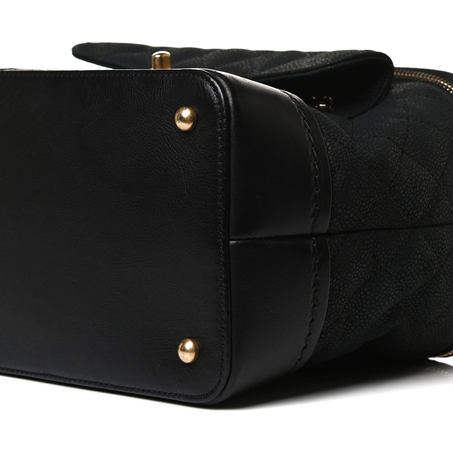 Chanel Iridescent Grained Calfskin Quilted Globe Trotter Vanity Case Black 9 of 16