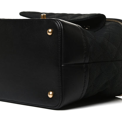 Chanel Iridescent Grained Calfskin Quilted Globe Trotter Vanity Case Black 9 of 16