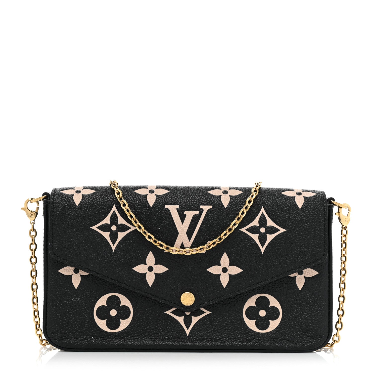 Louis Vuitton Empreinte Monogram Giant Felicie Pochette Black Beige 1 of 16