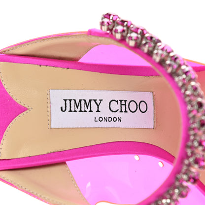 Jimmy Choo Plexi Crystal Bing 100 Pumps 40 Hot Pink 6 of 9