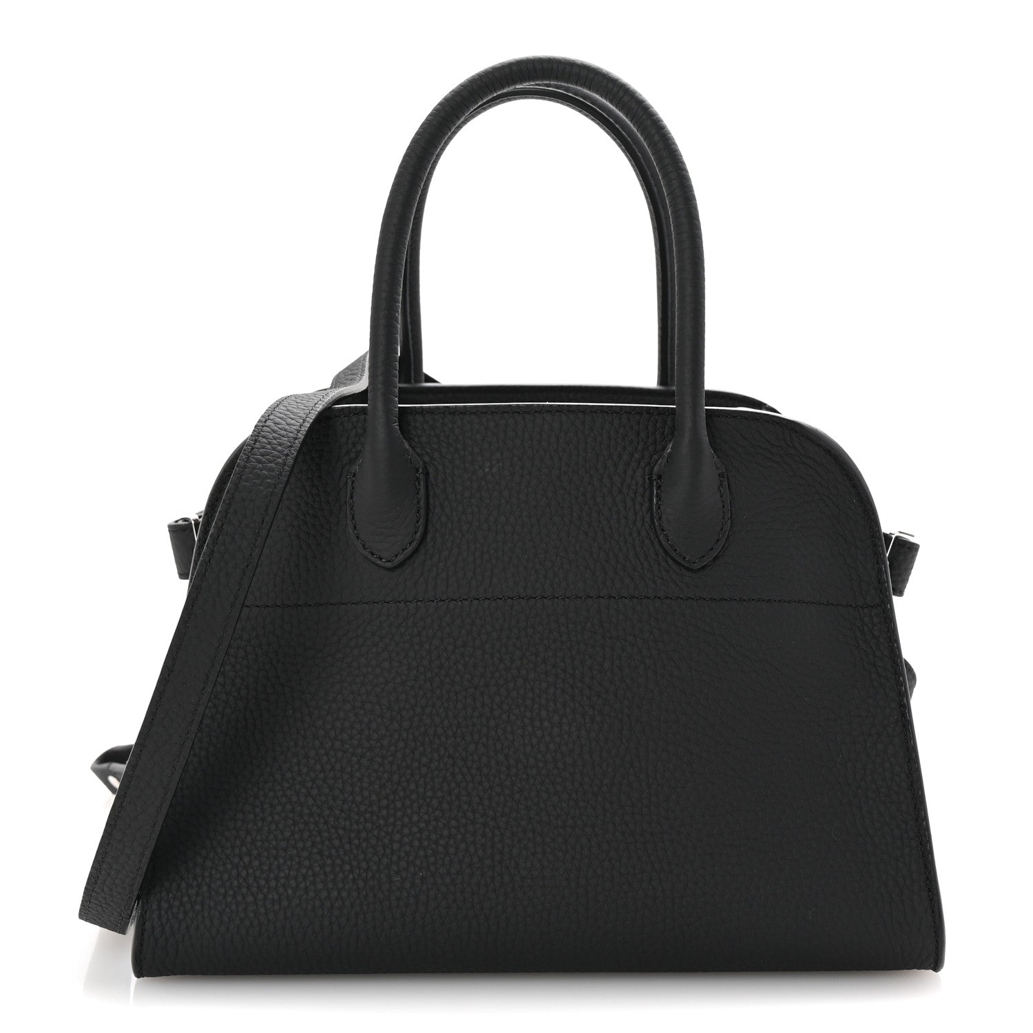 The Row Grained Calfskin Soft Margaux 10 Bag Black 1 of 9