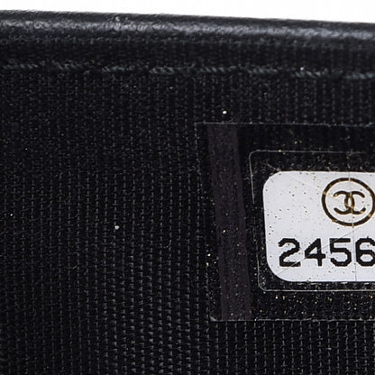 Chanel Caviar Chevron Quilted Small Boy Flap Wallet Black 9 of 10